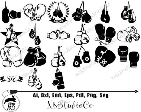 Boxing Gloves Svg Cutting Files For Cricut And Silhouette Vector