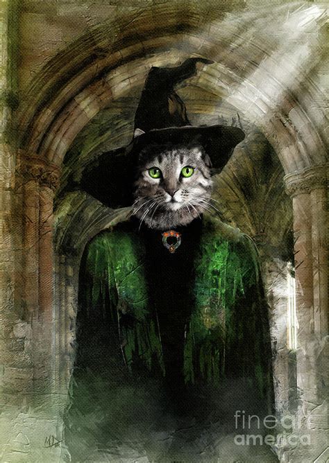 Minerva McGonagall Cat Mixed Media by Toil Trouble | Fine Art America