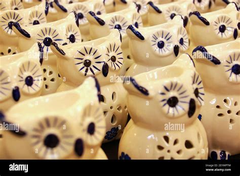 Ceramic Owl Figurines Stock Photo - Alamy