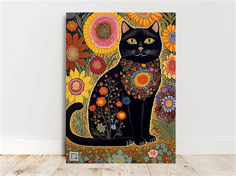 Gustav Klimt Garden Cat Print Gustav Kl Gustave Klimt Etsy In 2023