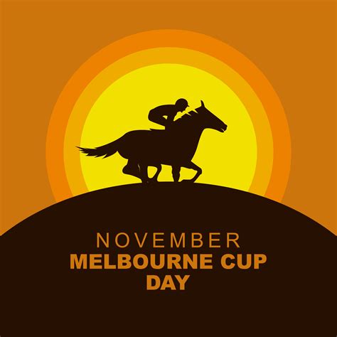 Vector illustration of Melbourne Cup Day November, design with ...