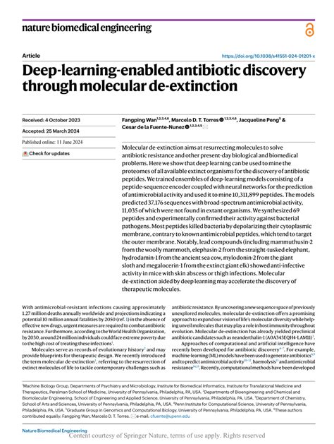 Pdf Deep Learning Enabled Antibiotic Discovery Through Molecular De