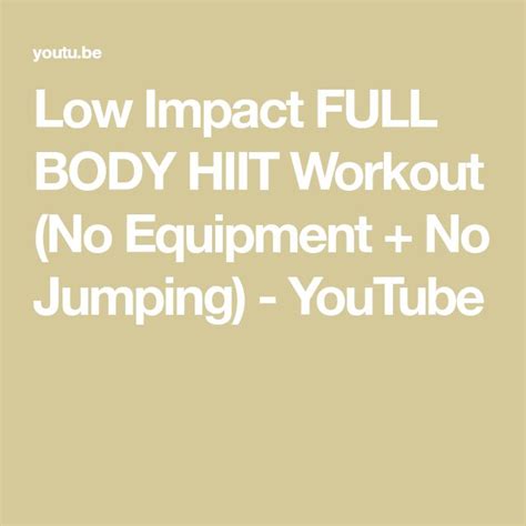 Low Impact FULL BODY HIIT Workout No Equipment No Jumping Full