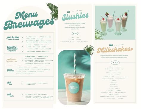 Menus Leblue