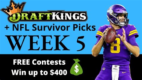 Nfl Draftkings Picks Week Nfl Survivor Week Youtube