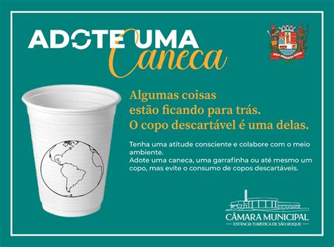 C Mara Municipal Promove Campanha Para Reduzir Uso De Copos