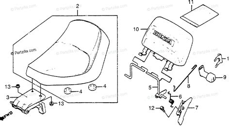 Honda Scooter Oem Parts Diagram For Seat Seat Bag Partzilla