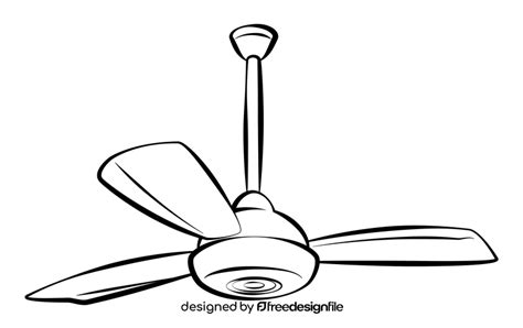 Ceiling fan black and white clipart free download