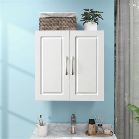 Amazon VANIRROR White Storage Cabinets Bathroom Wall Cabinet