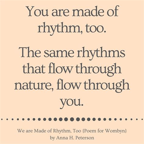 {Poem} We are Made of Rhythm, Too - Nurturing Divinity