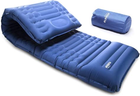 Camping Sleeping Pad Elegear 4 Ultra Thick Single Inflatable Mattress