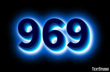 969 Text Effect and Logo Design Number