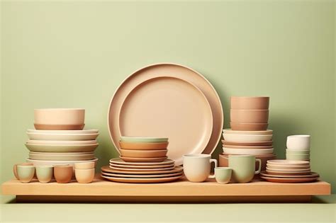 Premium Photo Biodegradable And Eco Friendly Dinnerware