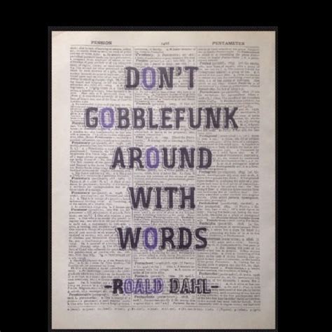 Roald Dahl The BFG Quote Print Vintage Dictionary Print Page | Etsy