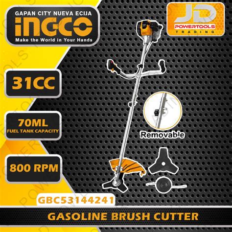 Ingco GBC53144241 Industrial Gasoline Grass Trimmer And Brush Cutter 4