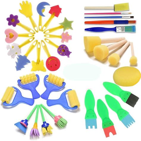 Fuqun St Ck Schwamm Pinsel Set Kinder Kinder Malwerkzeuge Set