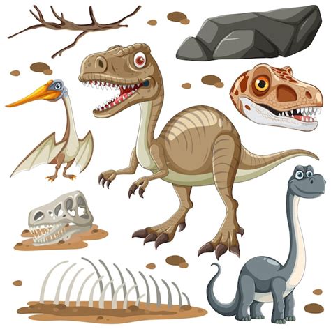 Illustration De L Aventure Avec Les Dinosaures Vecteur Gratuite