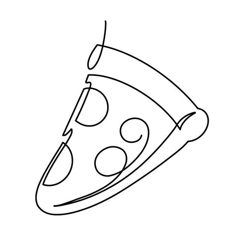 premium vector vector continuous   pizza slice illustration