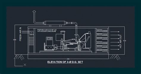 Diesel Generator Dwg Block For Autocad • Designs Cad Cad Drawing Autocad Cad Blocks Free