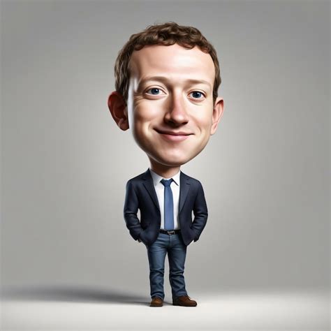 Mark Zuckerberg Cuerpo Peque O Con Cabeza Grande Foto Premium