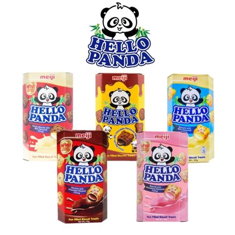 Meiji Hello Panda Chocolate Cream Biscuit 43g Lazada