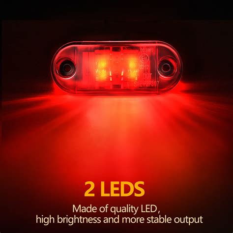 10 Pcs 25 Inch Led Trailer Lights 2 Diode Waterproof Led Trailer Side Marker