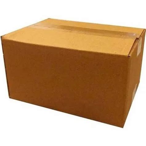 Single Wall 3 Ply Brown Heavy Duty Corrugated Packaging Box Box