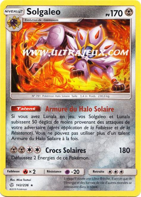 Solgaleo 142 r 236 Carte Pokémon Cartes à l Unité Français UltraJeux