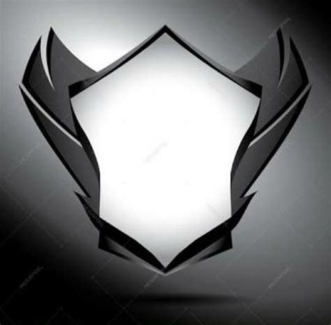 A Black And White Shield Emblem On A Dark Background