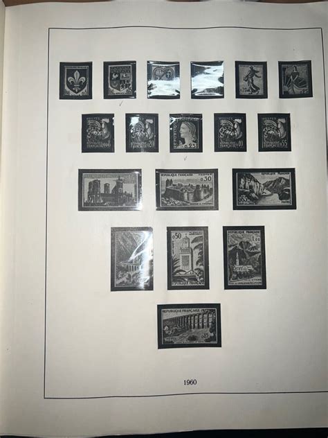 Used Classic France Lindner Falzlos Hingeless Stamp Album