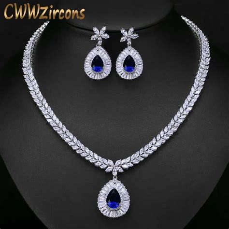 Cwwzircons High Quality White Gold Color Cubic Zirconia Paved Big Water