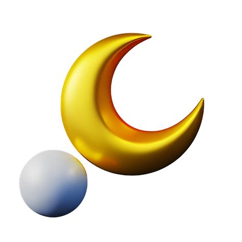 Crescent Moon 3d Rendering Icon Illustration 28799489 Png