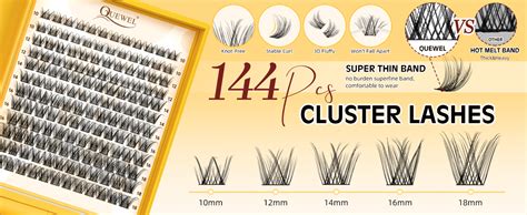 Quewel Diy Lash Extensions Kit 144 Pcs D Curl Lash Clusters