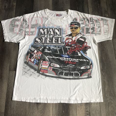 Vintage Vintage Nascar Dale Earnhardt Man Of Steel Aop Graphic Tee