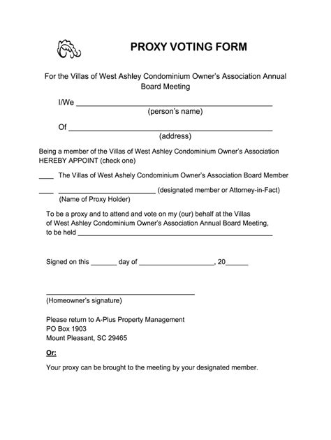 Proxy Vote Template Fill Online Printable Fillable Blank Pdffiller