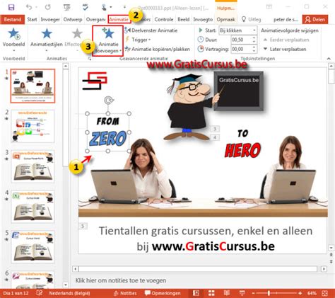 Cursus Powerpoint 2016 Animatie Van Objecten 1