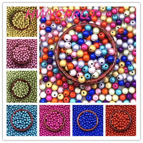 New 6mm 8mm 3d Miracle Shining Dream Acrylic Round Spacer Beads For