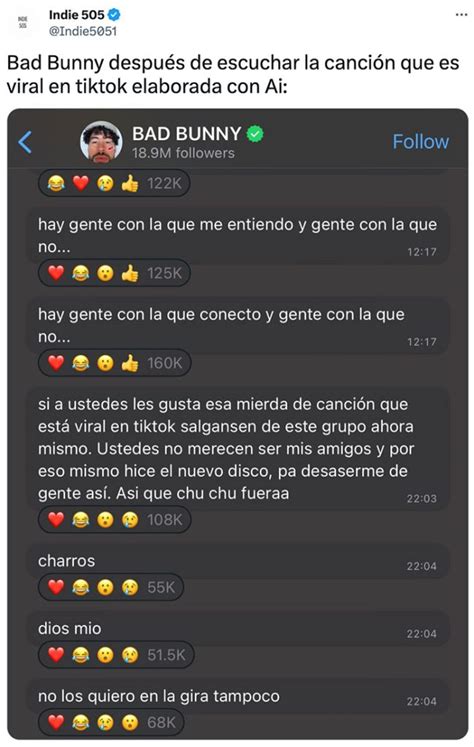 Se Ha Hecho Viral En Tiktok Una Canción De Bad Bunny Generada Por Una Ia Y El Cantante Ha