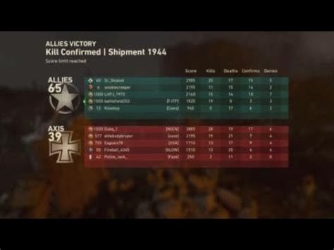 Call Of Duty Wwii Kill Confirmed Shipment Win To