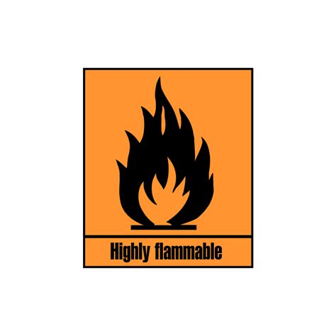 Highly Flammable Symbol Labels Hazard Symbol Symbols Labels