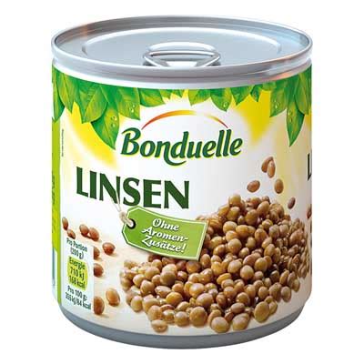 Bonduelle Linsen 400 G Dose Lebensmittelbote