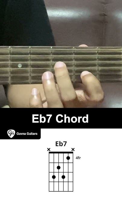 How To Play The Eb7 Chord On Guitar Guvna Guitars Youtube