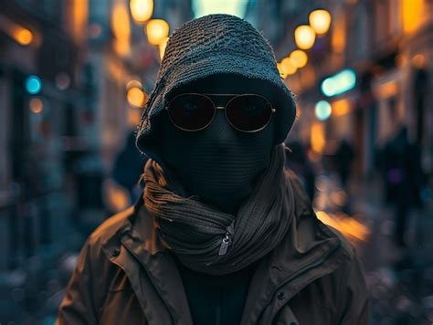 Premium Photo Undercover Spy Disguise Hightech Gadgets In A Bustling