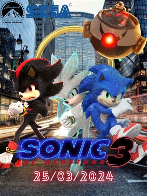 Portada Oficial Sonic 3 La Pelicula Sega