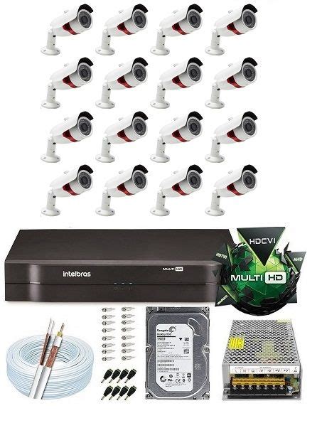 Kit Cftv Ahd Cameras P Hd Ir Dvr Ch Intelbras Mhdx