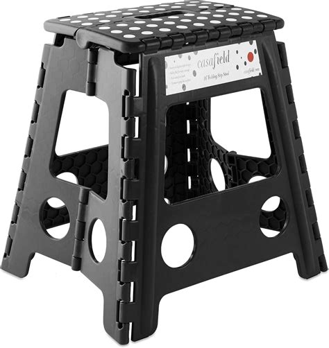 Amazon Casafield Folding Step Stool With Handle Black