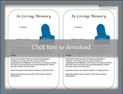 Funeral Templates Free Printables To Help You Plan Lovetoknow