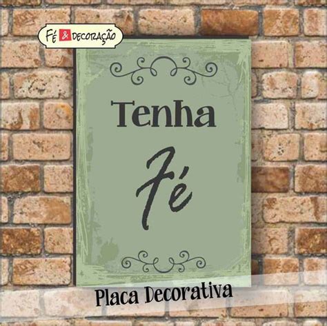 Placa Decorativa Fé And Decoração Elo7 Produtos Especiais