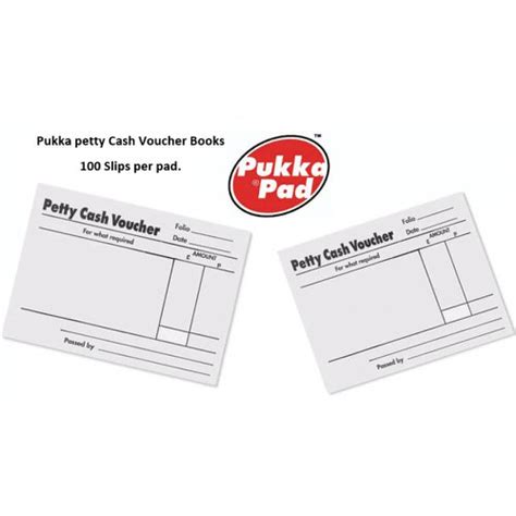 Petty Cash Voucher Pad Sheets Boost Productivity Premium