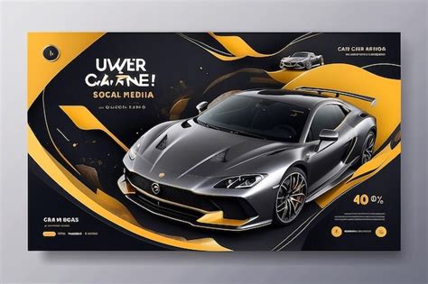 Premium Photo Rent A Luxury Car For Social Media Banner Template